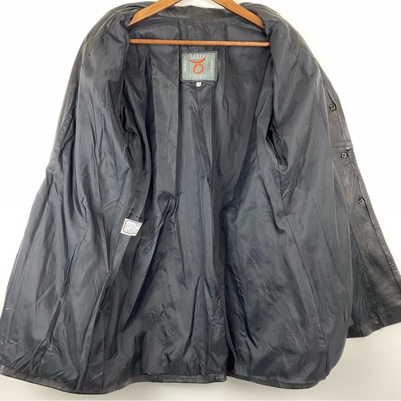 Taurus Firenze size Medium Women’s Black Leather Button Up Jacket - Picture 5 of 8